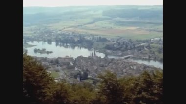 STEIN AM RHEIN, SWitness ZERLAND 1972: 70 'lerde Buharlı Rehin Caddesi manzarası