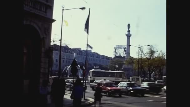 Lissabon Portugal Mai 1980 Stadtansicht Von Lissabon Den 80Er Jahren — Stockvideo