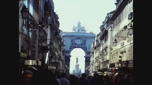 Lisboa Portugal Mayo 1980 Vista Lisboa Los Años — Vídeo de stock