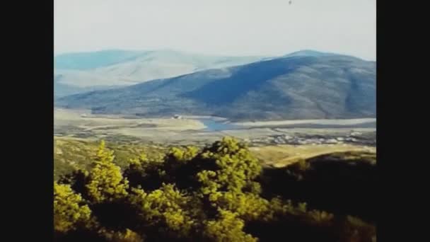 Valencia Spain September 1974 Spanish Hilly Landscape — Stock Video