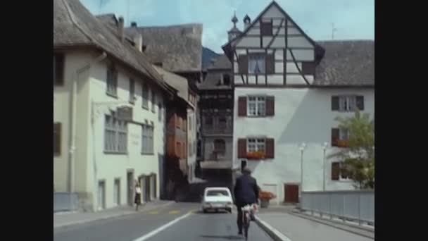 Stein Rhein Switzerland July 1972 Stein Rehin Pemandangan Jalan Dalam — Stok Video