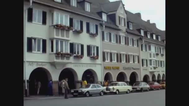 Freudenstadt Γερμανια Ιουλιου 1977 Θέα Στην Οδό Freudenstadt Στη Δεκαετία — Αρχείο Βίντεο
