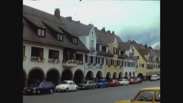 Freudenstadt Deutschland Juli 1977 Freudenstädter Straßenansicht Den 70Er Jahren — Stockvideo