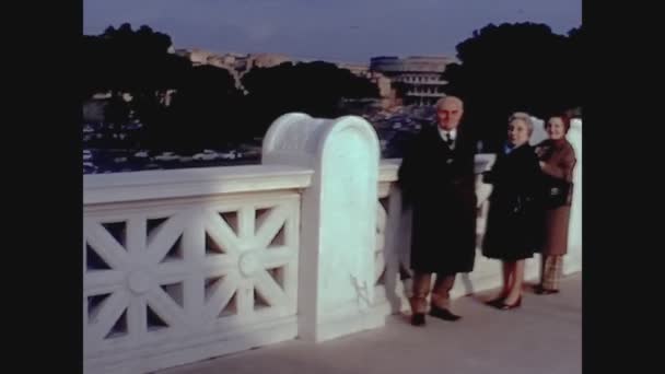 Roma Itália Junho 1975 Cavalheiros Idosos Visitam Roma Nos Anos — Vídeo de Stock