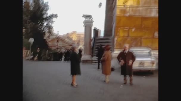 Rzym Włochy Czerwca 1975 Rzym Widok Ulicy Latach Tych — Wideo stockowe