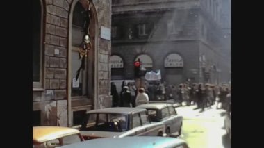 ROME, ITALY HAZİRAN 1975: 70 'lerde Roma sokaklarında komünist gösteri