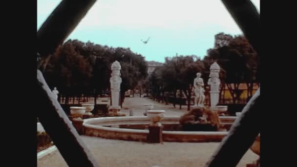 Rome Italie Juin 1975 Rome Vue Sur Rue Dans Les — Video
