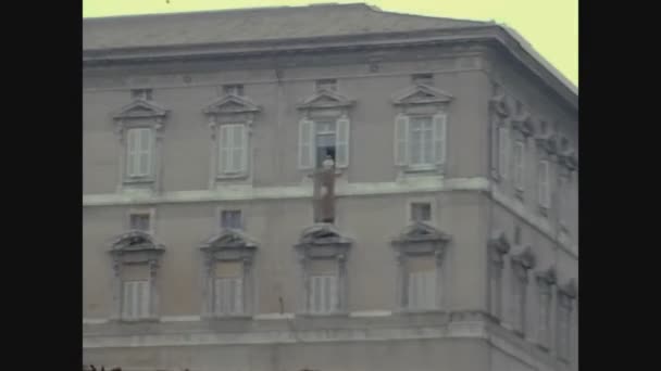 Rome Italy Hazi Ran 1975 Lerde Papa Nın Dönek Sarayı — Stok video