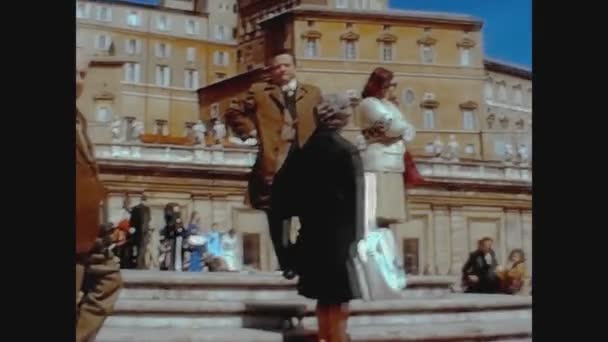 Roma Italia Giugno 1975 Turisti Visitano Roma Negli Anni — Video Stock