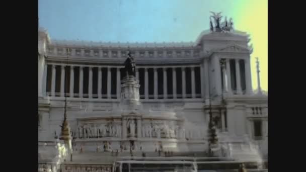 Roma Italia Giugno 1975 Altare Della Patria Roma Negli Anni — Video Stock