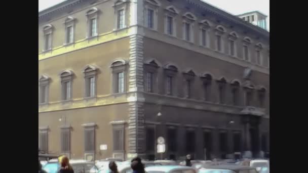 ローマ イタリア1975年6月 70年代のローマの街並み — ストック動画