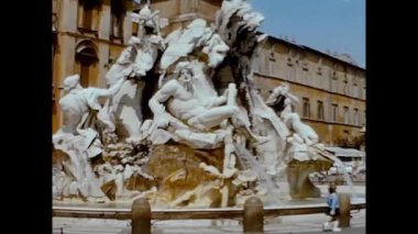 Roma, İtalya 27 Mayıs 19 Mayıs 1964: 60 'larda Roma çeşme detayı