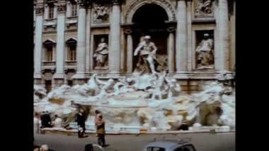 ROME, ITALY 27 MAYIS 19 MAYIS 1964: 60 'larda Roma sahne sokak manzarası
