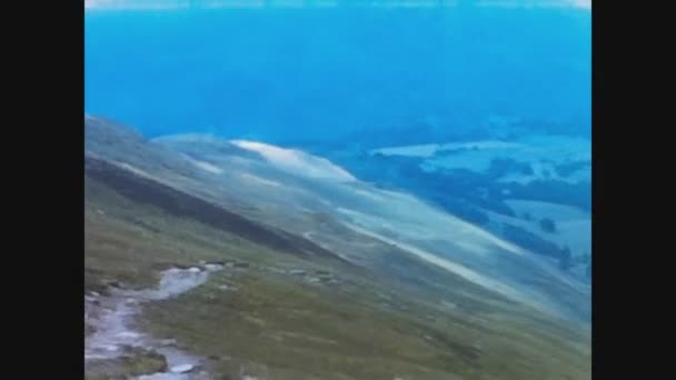 Helvellyn United Kingdom August 1962 Helvellyn Mountain Landscape — Stockvideo