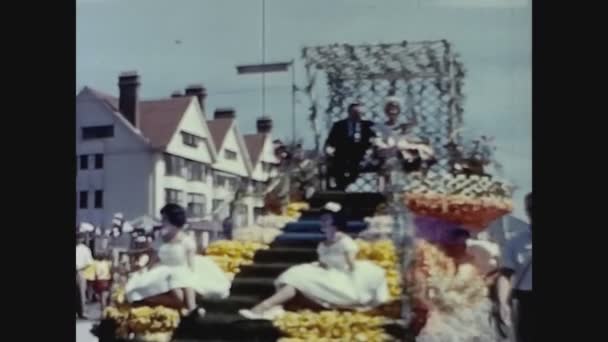 Jersey Regno Unito Agosto 1960 Jersey Battaglia Dei Fiori Negli — Video Stock