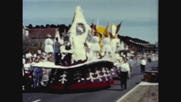 Jersey Reino Unido Agosto 1960 Jersey Batalla Las Flores Los — Vídeo de stock