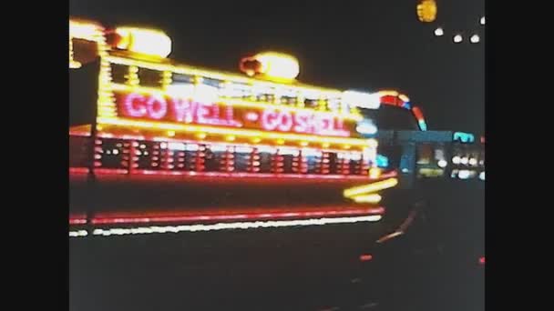 Blackpool Reino Unido 1967 Espectáculo Luces Del Festival Blackpool Illuminations — Vídeos de Stock