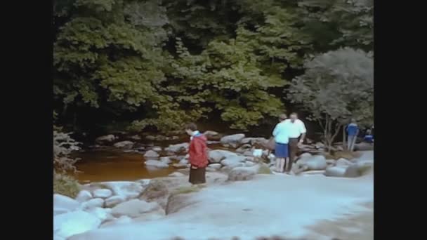 Dartmouth Ηνωμενο Βασιλειο 1967 Μικρός Ποταμός Πέτρες Στα Βουνά Της — Αρχείο Βίντεο