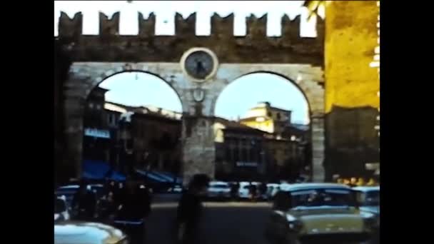 Verona Italien Maj 1962 Verona Bra Torg Talet — Stockvideo