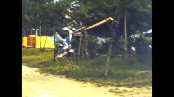 Peschiera Del Garda Italia Junio 1962 Camping Lago Garda Los — Vídeo de stock