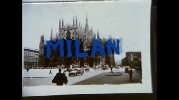 Milan Talya Mayis 1962 Larda Milano Duomo — Stok video