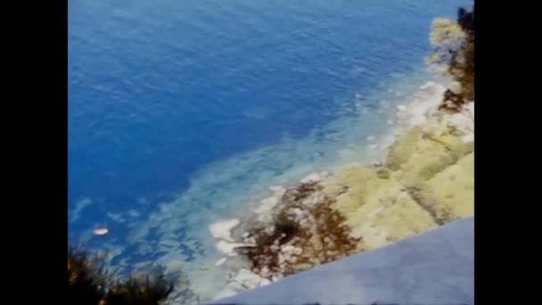 Наплес Италия Июня 1964 Воздушный Пейзаж Побережья Годах — стоковое видео