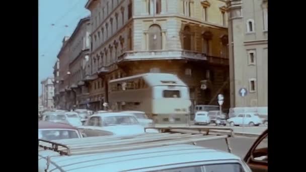 Rome Italy May 1964 Rome Street Scene Traffic — Wideo stockowe