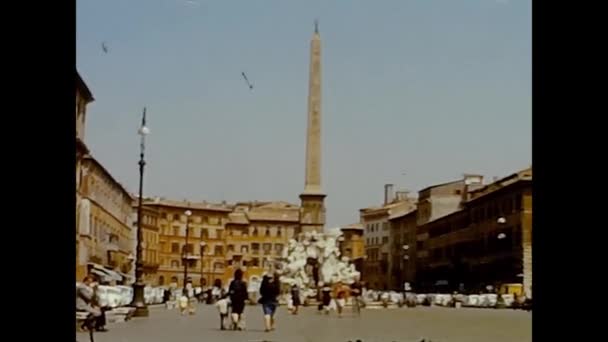 Rom Italien Mai 1964 Obelisk Rom Der 60Er Jahre — Stockvideo