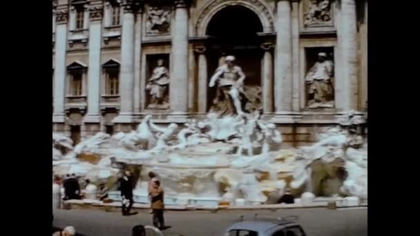 Rome Italien Maj 1964 Rom Scen Gatuvy Talet — Stockvideo