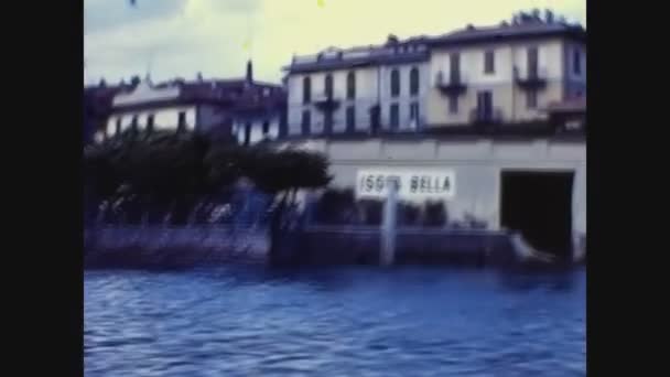 Isola Bella Itália Setembro 1964 Major Lake View Italy — Vídeo de Stock