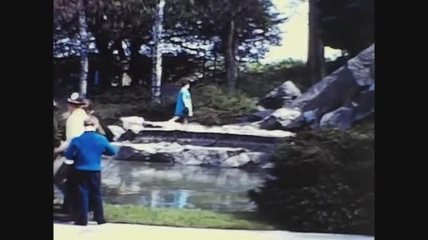 Zurich Switzerland October 1969 Group Kids Visiting Zoo — Video Stock