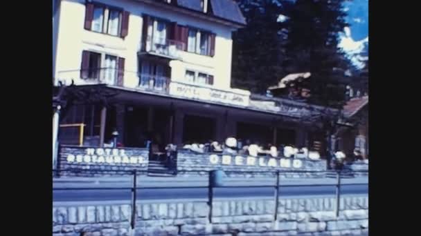 Interlaken Switzerland Oktober 1969 Schweizisk Panoramascen Talet — Stockvideo