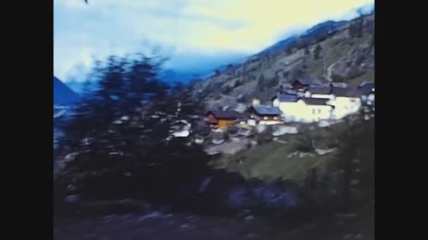 Interlaken Suiza Octubre 1969 Viajar Tren Por Los Alpes Los — Vídeo de stock