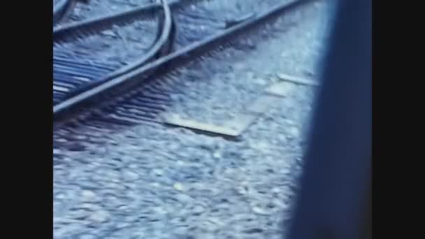 Goppenstein Zwitserland Oktober 1969 Station Goppenstein Jaren — Stockvideo