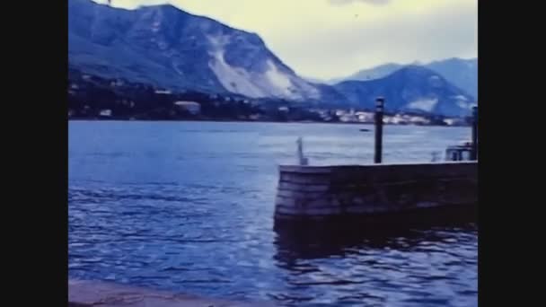 Isola Bella Italy September 1964 Major Lake View Italy — стоковое видео