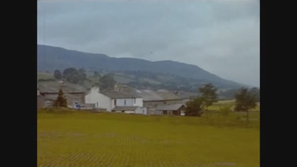 Lake District United Kingdom May 1967 View Narrow Village Streets — Stock Video