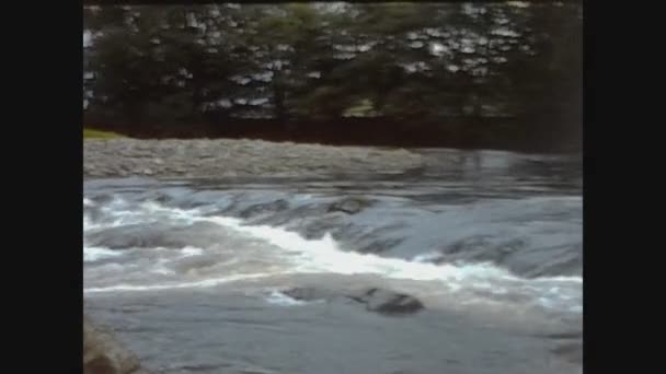 Lake District United Kingdom May 1967 Water Flows River Lake — ストック動画