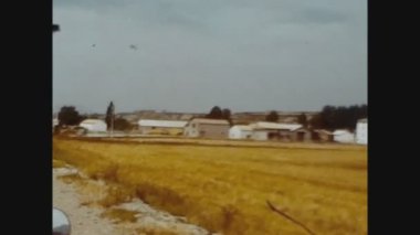 St. CILIA de JACA, İspanya Mayıs 1968: 60 'larda Santa Cilia' da manzara