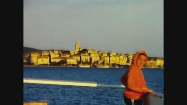 DALMATIA, CROATIA HAZİRAN 1976: 70 'lerde gemiyle seyahat