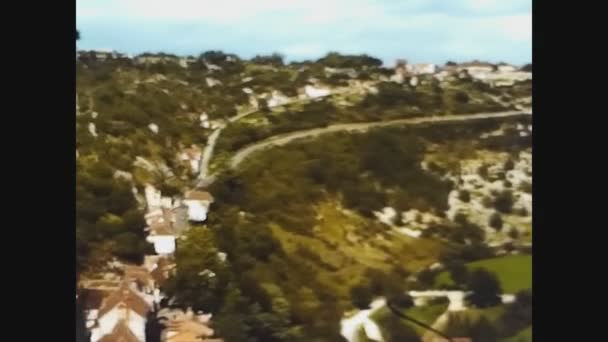 Rocamadour France May 1968 Rocamadour Aerial View — стокове відео