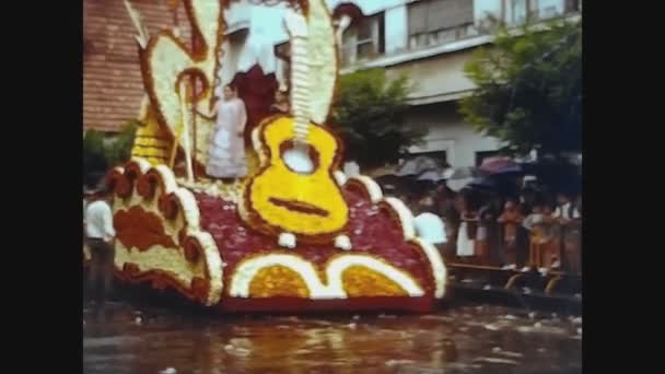 Laredo España Mayo 1968 Batalla Flores Laredo Batalla Inglesa Flores — Vídeos de Stock