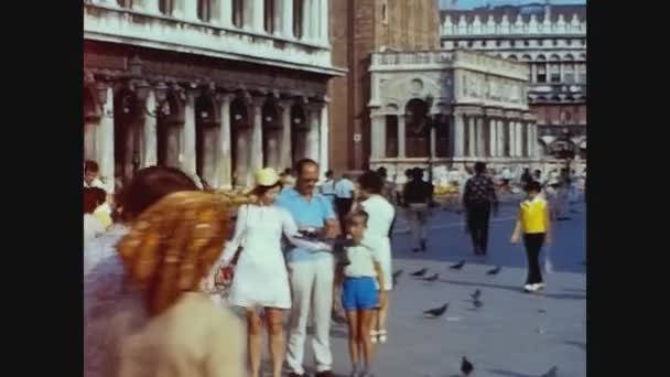 Venice Italy June 1969 Tourists Venice — Wideo stockowe