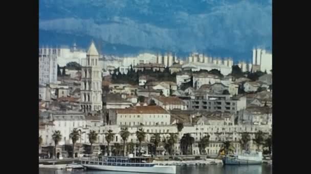 Dalmatia Croatie Juin 1976 Vue Sur Ville Split Dans Les — Video