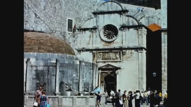 Dalmatia Kroatien Juni 1976 Straßenansicht Von Hvar Den 70Er Jahren — Stockvideo
