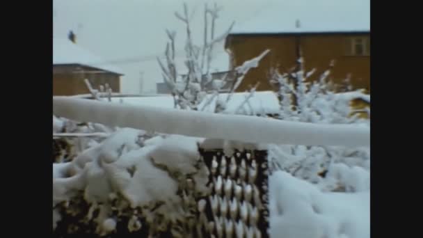 Scotland Royaume Uni Décembre 1968 Maison Immergée Dans Neige Dans — Video