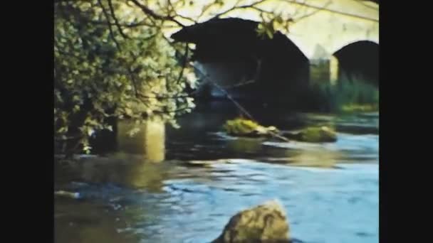 Sussex Royaume Uni Mai 1969 Pont Brique Sur Rivière Dans — Video