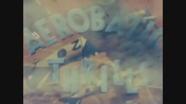Wernervale United Kingdom June 1969 Aerobatic Thrills Show — Stock Video
