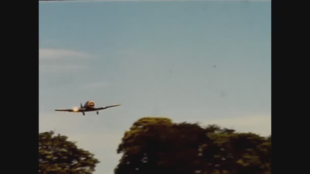 Wernervale United Kingdom June 1969 Aerobatic Thrills Show — Stock videók