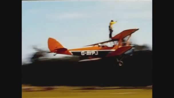 Wernervale United Kingdom June 1969 Aerobatic Thrills Show — 图库视频影像