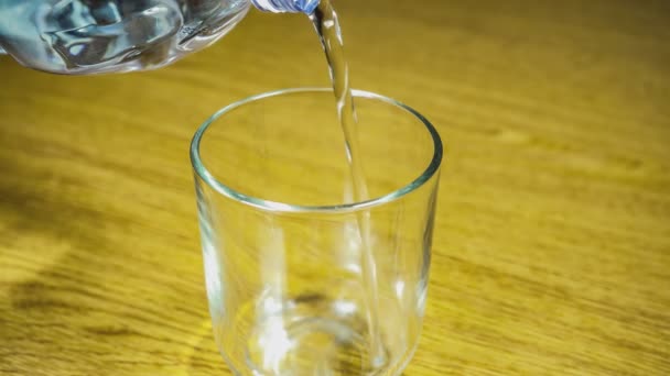 Water Pouring Glass Slow Motion Shot — Vídeo de Stock